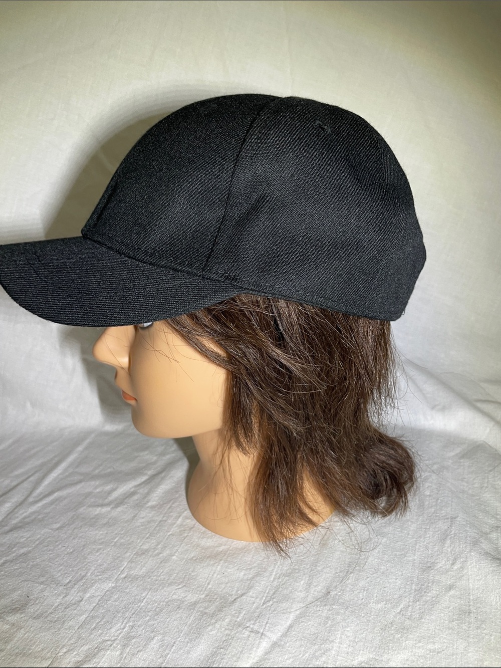 Women's Black Baseball Cap - short brim